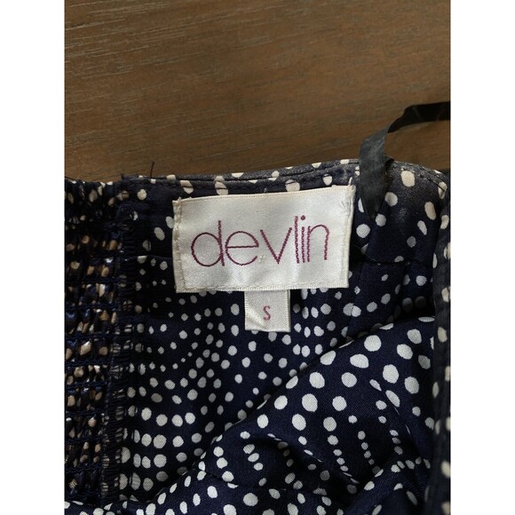 devlin Dress Size Small Strapless Blue White Quilted Smocked Mini from Nordstrom - Picture 3 of 15